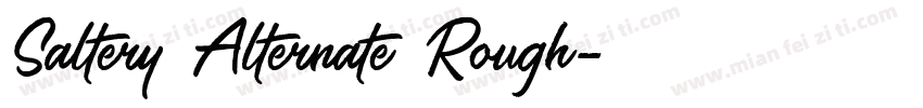 Saltery Alternate Rough字体转换